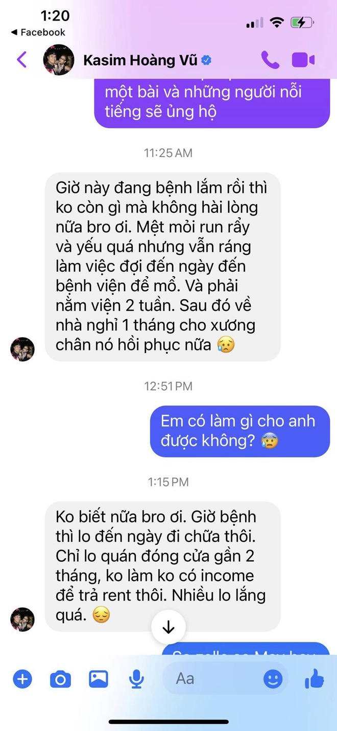 Kasim Hoàng Vũ gầy rộc vì bạo bệnh: "Mệt mỏi run rẩy và yếu quá nhưng vẫn ráng làm việc đợi ngày mổ" - Ảnh 2.