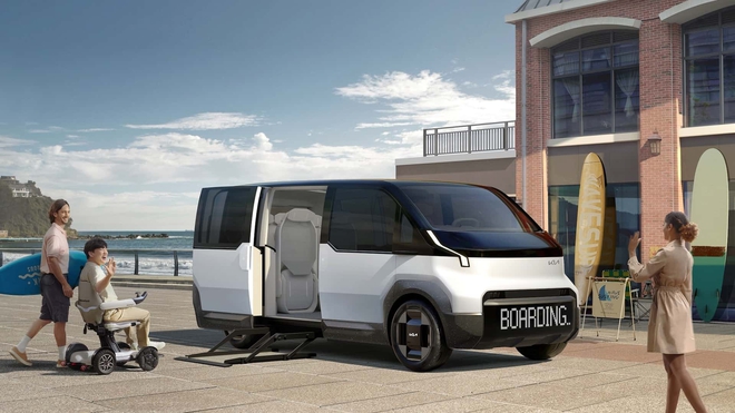 Kia PV5 lộ diện tr&ecirc;n đường: C&ugrave;ng nh&oacute;m Alphard, kết cấu m&ocirc;-đun lắp gh&eacute;p, chạy điện, ra mắt cuối năm nay - Ảnh 6.