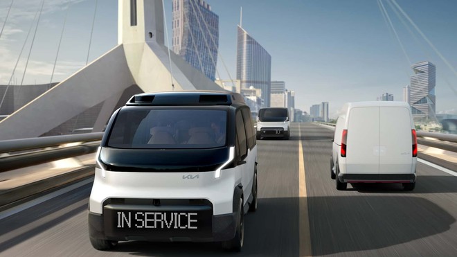 Kia PV5 lộ diện tr&ecirc;n đường: C&ugrave;ng nh&oacute;m Alphard, kết cấu m&ocirc;-đun lắp gh&eacute;p, chạy điện, ra mắt cuối năm nay - Ảnh 5.