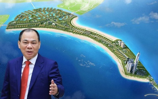 Khu đô thị lấn biển Cần Giờ đang là dự án tâm điểm mà Tập đoàn của tỷ phú Phạm Nhật Vượng đang thi công.