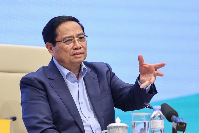 Thủ tướng chủ trì Hội nghị đối thoại với nông dân năm 2025. Ảnh: VGP