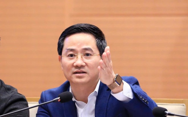 Giám đốc Sở Khoa học và Công nghệ Hà Nội Trần Anh Tuấn giải đáp câu hỏi tại Hội nghị. Ảnh: TTXVN