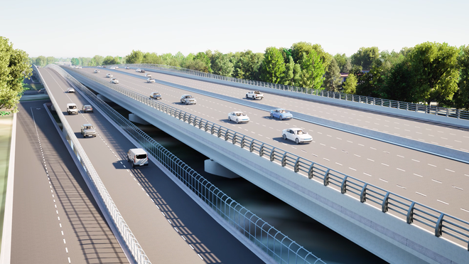 Con đường huyết mạch 19.600 tỷ đồng kết nối Việt Nam- Campuchia 'chạy nước rút' trước ngày trọng đại - Ảnh 3.