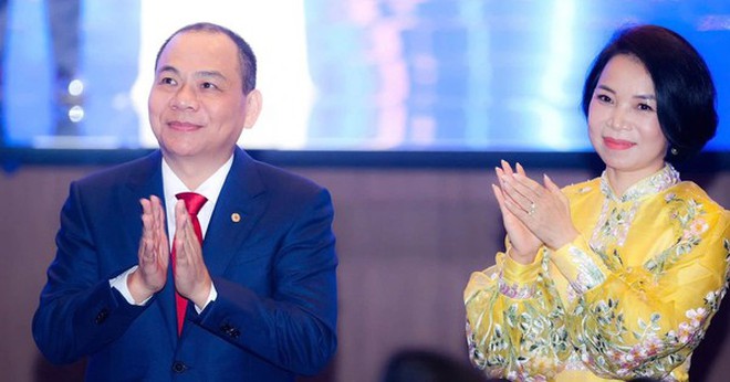 Tỷ phú Phạm Nhật Vượng và phu nhân đồng sáng lập Giải thưởng VinFuture. Ảnh: NK

