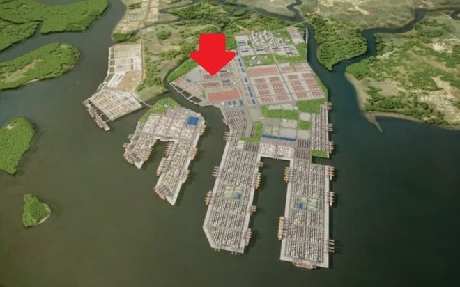 Khu bến Cái Mép Hạ được quy hoạch trong tương lai ở Bà Rịa – Vũng Tàu. Ảnh: Portcoast Khu bến Cái Mép Hạ được quy hoạch trong tương lai ở Bà Rịa – Vũng Tàu. Ảnh: Portcoast
