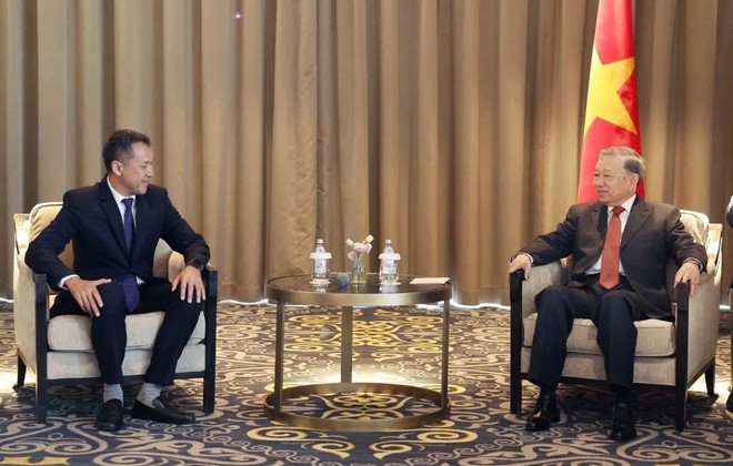 Tổng Bí thư Tô Lâm tiếp ông Bolat Duisenov, đồng sáng lập Kusto Vietnam (thuộc Tập đoàn Kusto, Kazakhstan), Chủ tịch HĐQT Coteccons. Ảnh: TTXVN Tổng Bí thư Tô Lâm tiếp ông Bolat Duisenov, đồng sáng lập Kusto Vietnam (thuộc Tập đoàn Kusto, Kazakhstan), Chủ tịch HĐQT Coteccons. Ảnh: TTXVN
