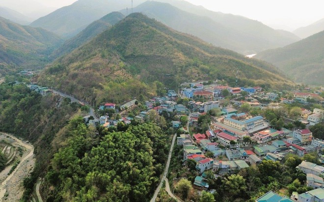 Một góc trung tâm của thị trấn huyện biên giới Mường Lát, tỉnh Thanh Hóa. Ảnh: TM Một góc trung tâm của thị trấn huyện biên giới Mường Lát, tỉnh Thanh Hóa. Ảnh: TM