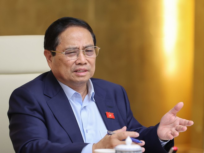 Thủ tướng phát biểu chỉ đạo tại cuộc họp Thường trực Chính phủ với các bộ, ngành, trưa 23/6. Ảnh: VGP Thủ tướng phát biểu chỉ đạo tại cuộc họp Thường trực Chính phủ với các bộ, ngành, trưa 23/6. Ảnh: VGP