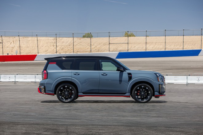 Ảnh thực tế Nissan Patrol bản thể thao vừa ra mắt: Bodykit hầm hố, động cơ gần 500 mã nhưng không còn 'cửa' về Việt Nam - Ảnh 9.