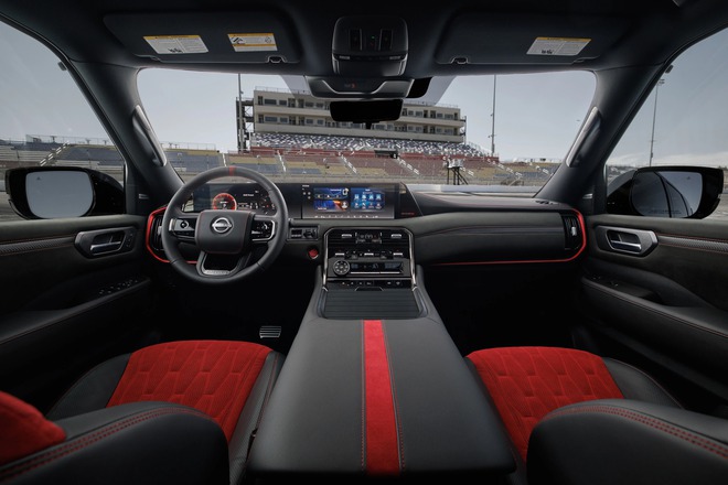 Ảnh thực tế Nissan Patrol bản thể thao vừa ra mắt: Bodykit hầm hố, động cơ gần 500 mã nhưng không còn 'cửa' về Việt Nam - Ảnh 15.