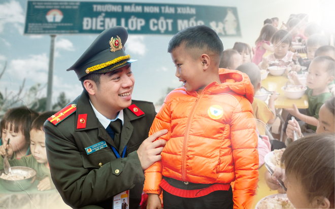 Thượng úy Dương Hải Anh là "anh nuôi" của hàng nghìn em nhỏ vùng cao. 