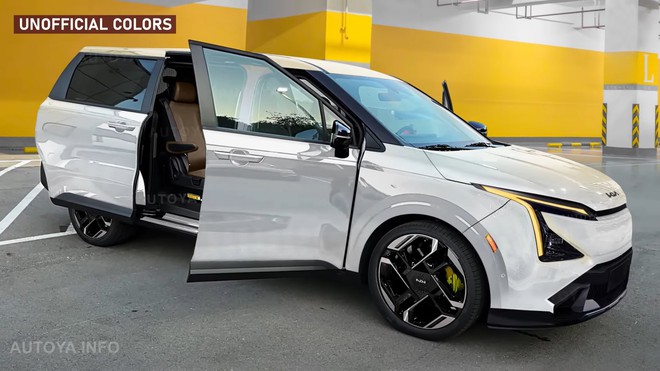 Kia Carnival thế hệ mới chạy thử nghiệm: Dễ là bản EREV 'xe điện sạc bằng máy xăng' cho ai thích đi xa, có thể thêm AWD - Ảnh 7.