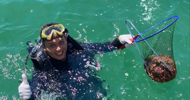 Thu gom 130kg rác dưới đáy biển Cù Lao Chàm - Ảnh 5.