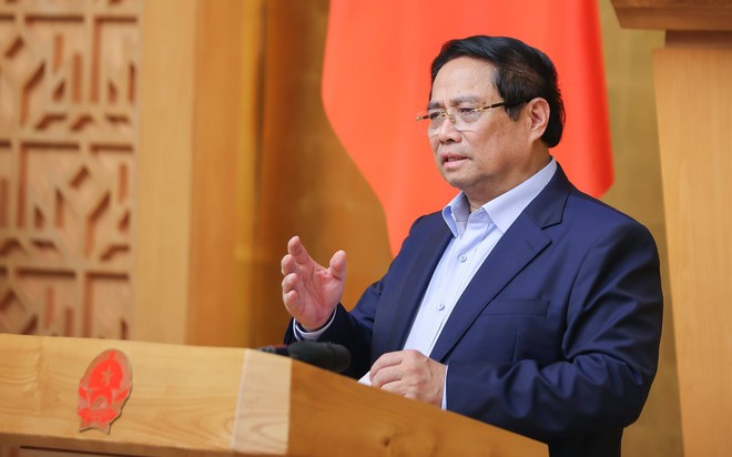 Thủ tướng nhấn mạnh một mục tiêu "khó mấy cũng phải làm" tại phiên họp Chính phủ thường kỳ tháng 8/2025. Ảnh: VGP Thủ tướng nhấn mạnh một mục tiêu "khó mấy cũng phải làm" tại phiên họp Chính phủ thường kỳ tháng 8/2025. Ảnh: VGP