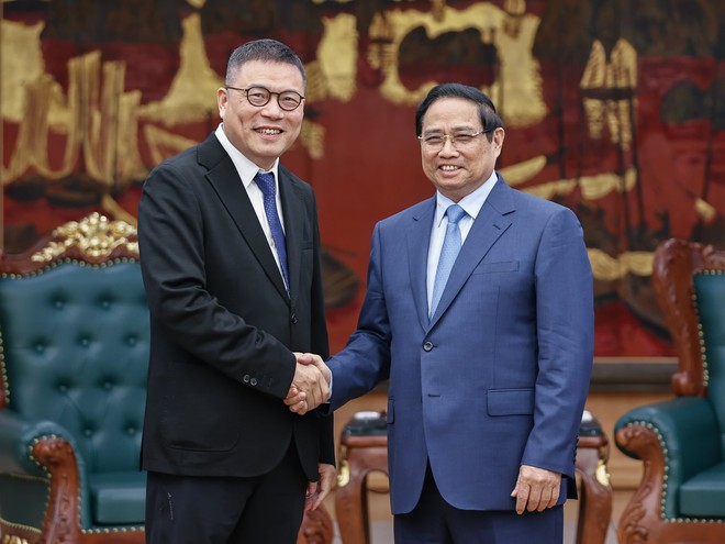 Thủ tướng Phạm Minh Chính tiếp Chủ tịch Tập đoàn Texhong (Trung Quốc). Ảnh: VGP