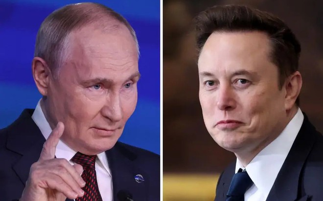 Tổng thống Nga Vladimir Putin và tỷ phú Elon Musk. Ảnh: Getty Images