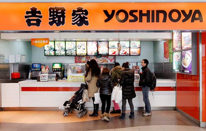 Kết quả hình ảnh cho nhà hàng cơm bò yoshinoya