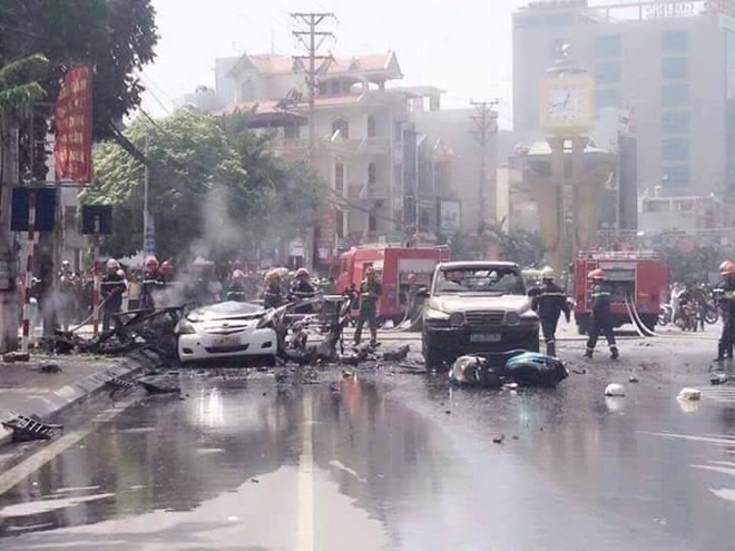[NÓNG]  Xe taxi nổ như bom ở Cẩm Phả, 2 người chết - Ảnh 14.