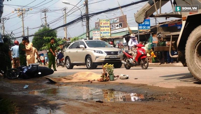 Né vũng nước trên đường, người phụ nữ bị xe bồn cán tử vong - Ảnh 2.