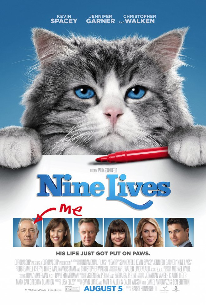 Ông bố biến thành mèo trong phim kỳ ảo gia đình Nine Lives - Ảnh 1.