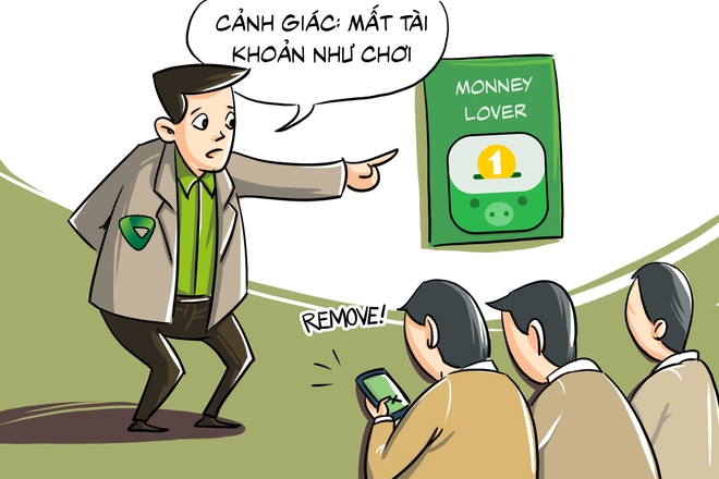 Hí họa: Vietcombank cảnh báo Money Lover - Ai sẽ bảo vệ người tiêu dùng? - Ảnh 1.