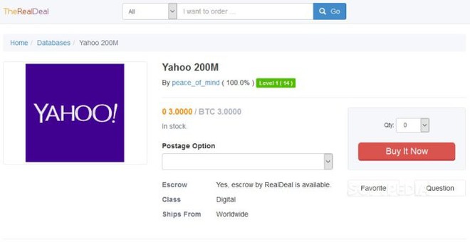 Dữ liệu 200 triệu người dùng Yahoo bị rao bán - Ảnh 1.