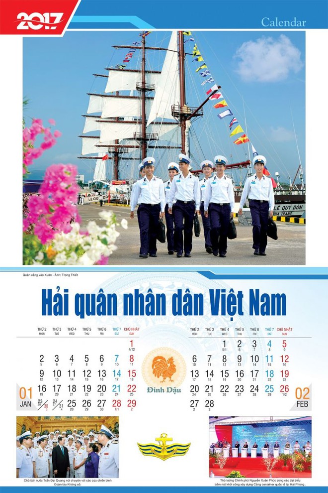 Lịch Hải quân Nhân dân Việt Nam năm Đinh Dậu 2017 - Ảnh 2.