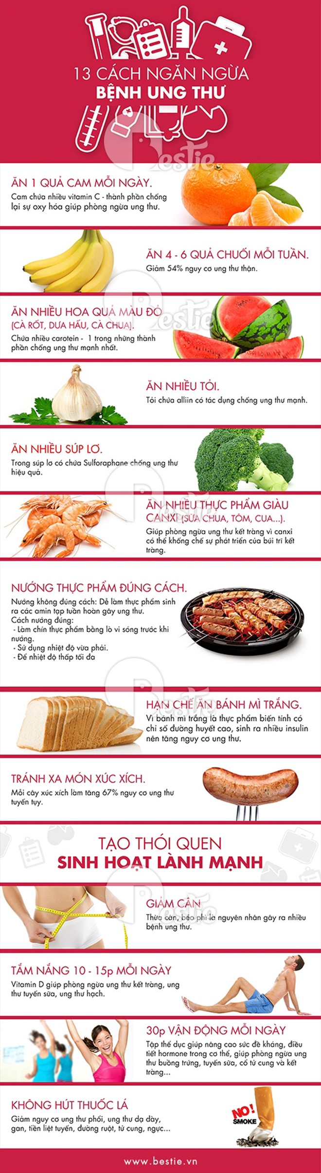 Muốn không ung thư hãy nắm rõ 13 quy tắc ăn uống sau - Ảnh 1.