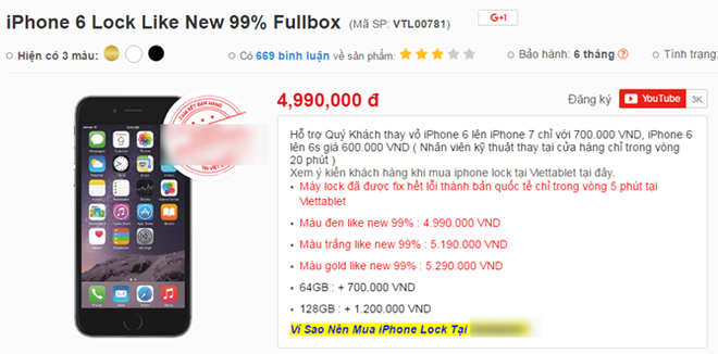 Rớt giá còn 5 triệu đồng, iPhone 6 lock thành hàng giá rẻ - Ảnh 1.