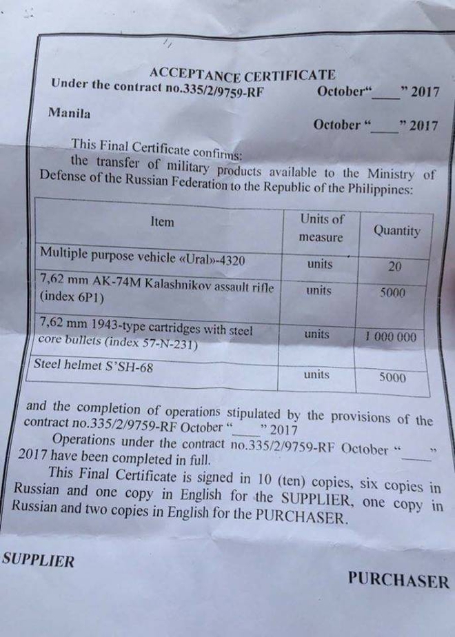 Những điểm kỳ quặc, thậm chí khôi hài trong kho vũ khí Nga viện trợ Philippines - Ảnh 1.