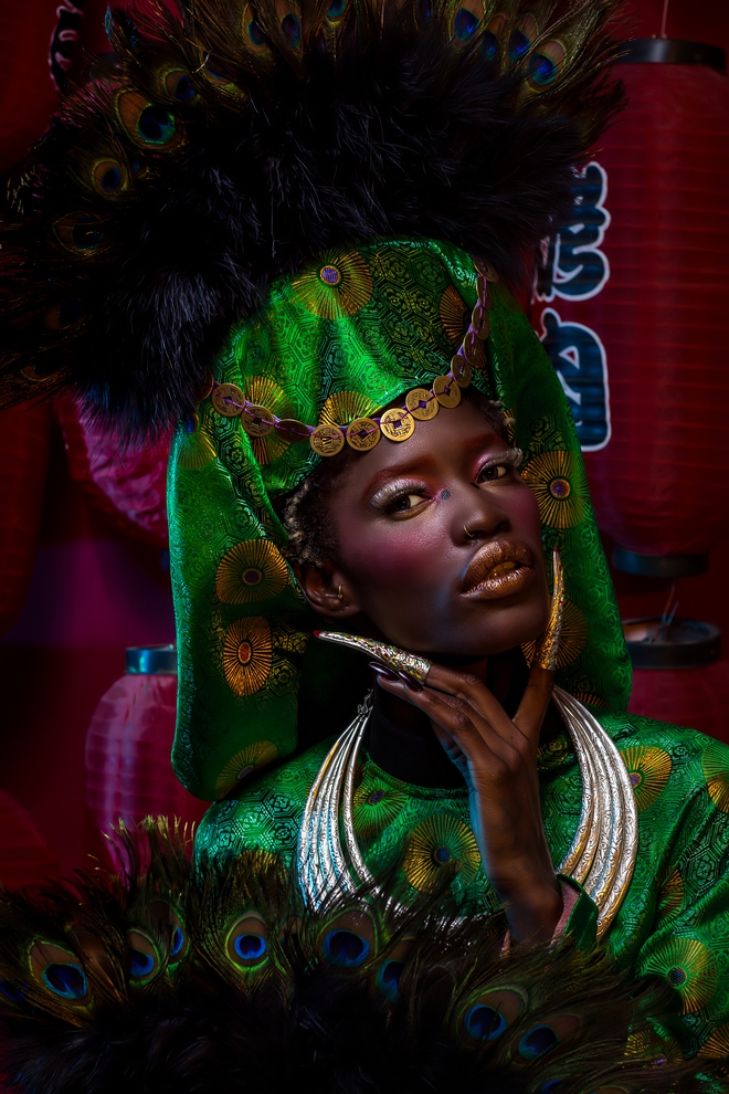 Người mẫu Châu Phi gây ấn tượng mạnh với áo dài Việt - Ảnh 3.