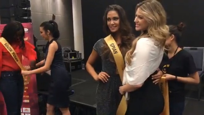 Hoa hậu Hòa bình Quốc tế tại VN: Hoa hậu Tây Ban Nha dính sự cố  - Ảnh 1.
