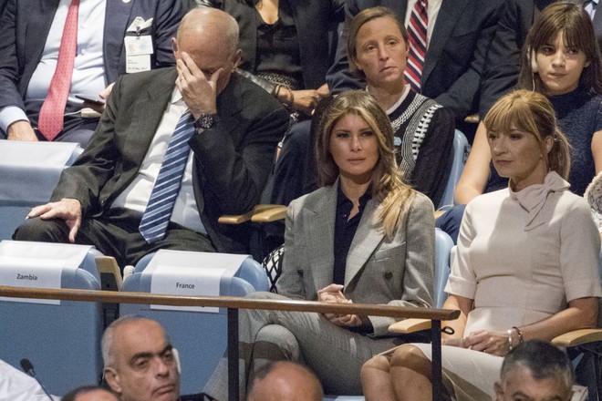 Muôn hình vạn trạng phản ứng của đại biểu với bài nói của ông Trump tại ĐHĐLHQ - Ảnh 12.