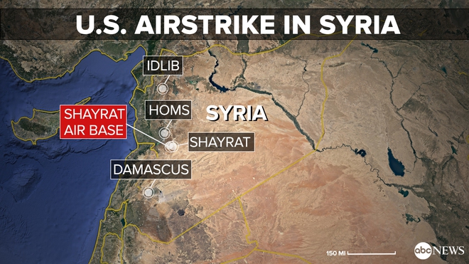 Trump phát động tấn công, phóng 59 tên lửa Tomahawk vào quân chính phủ Syria - Ảnh 1.