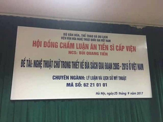 PGS phản biện luận án TS về nghệ thuật chữ trên bìa sách: Chỉ học thuộc bài để lấy bằng - Ảnh 1.