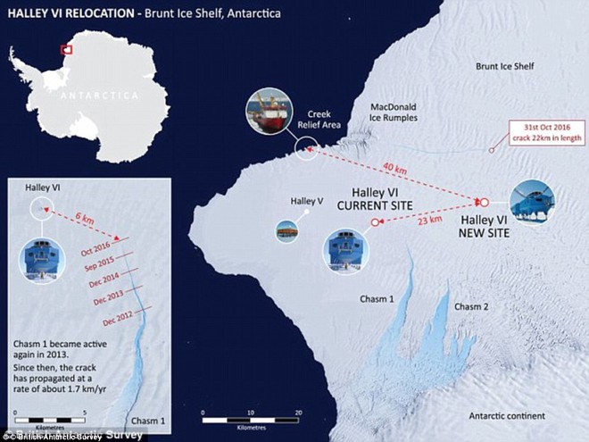 Trạm nghiên cứu Nam Cực bị kéo lê gần 23km, tránh bị vết nứt khổng lồ nuốt chửng - Ảnh 5.