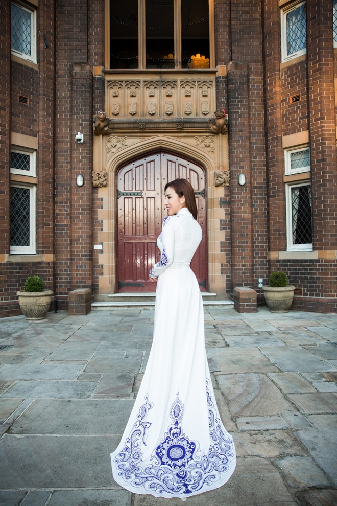 Hoa hậu Hoàng Dung chụp ảnh áo dài tại Úc - Ảnh 5.