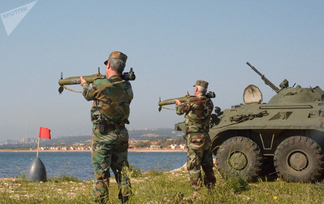 Ảnh: Lính thủy đánh bộ Nga và Syria tập trận chung ở Tartus - Ảnh 8.