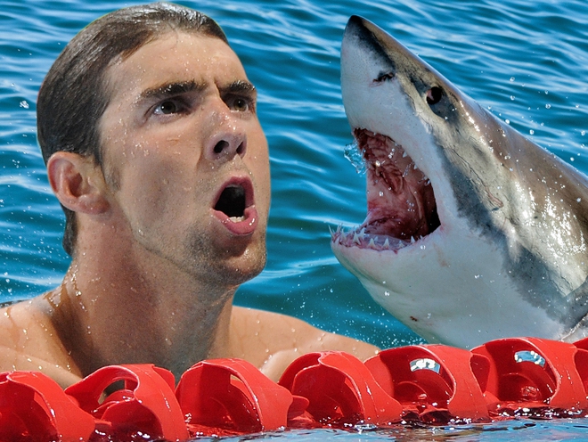 Siêu kình ngư Michael Phelps đua với cá mập trắng: Kẻ 8 lạng người nửa cân, ai thắng? - Ảnh 4.