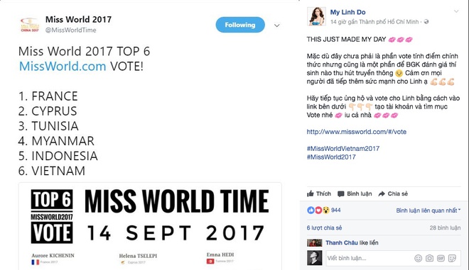 Chưa đi thi, HH Đỗ Mỹ Linh đã lọt top người đẹp được yêu thích nhất tại Miss World 2017  - Ảnh 2.