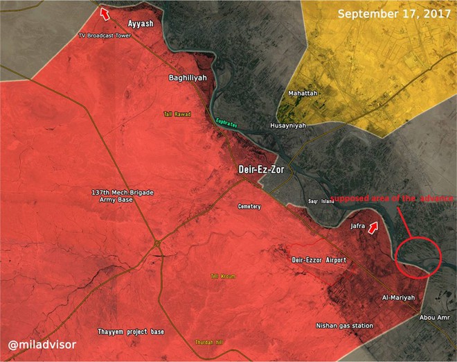 KQ Nga đánh hủy diệt, QĐ Syria vượt sông Euphrates: IS ở Deir Ezzor đón giờ chết - Ảnh 1.