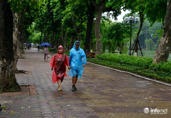 Người Hà Nội co ro trong gió lạnh đầu mùa - Ảnh 1.