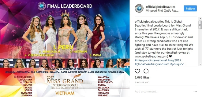 Hoa hậu Hòa bình Thế giới 2017: Global Beauties tin Huyền My sẽ thành Á hậu - Ảnh 1.
