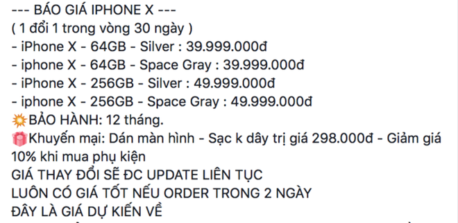 iPhone X được chào giá gần 100 triệu khi về Việt Nam - Ảnh 1.