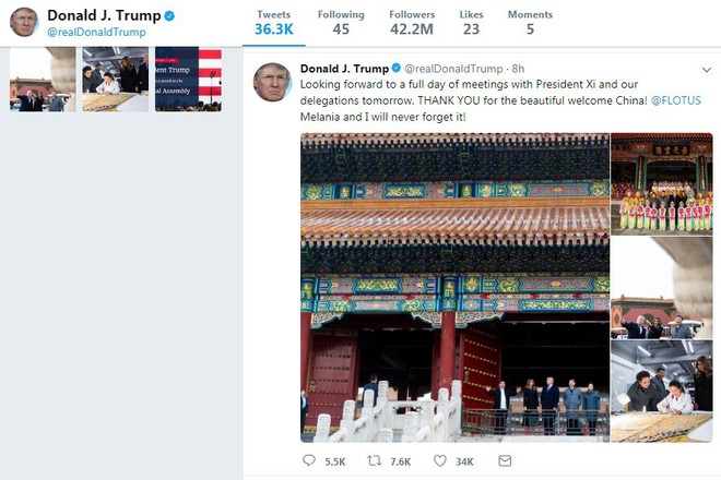 Tổng thống Mỹ thoải mái dùng twitter tại Trung Quốc - Ảnh 1.