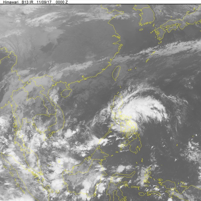 Trưa 9.11, áp thấp mạnh lên thành áp thấp nhiệt đới, di chuyển nhanh - Ảnh 1.