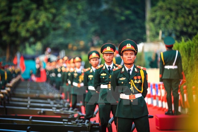 Nghi lễ bắn 21 phát đại bác chào mừng Tổng Bí thư, Chủ tịch Trung Quốc - Ảnh 5.