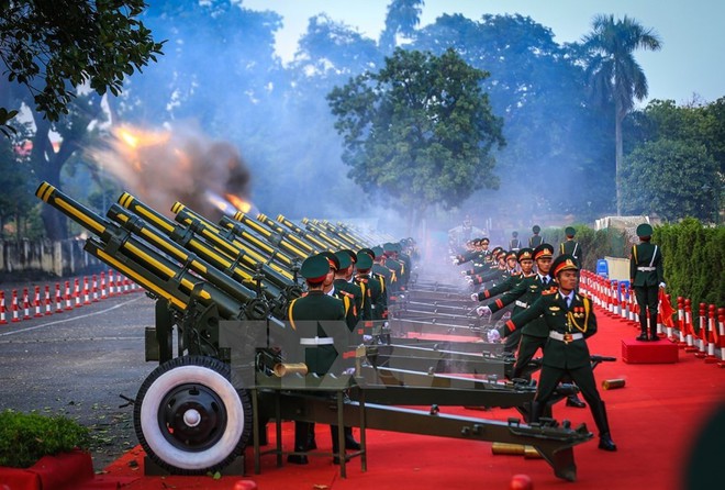 Nghi lễ bắn 21 phát đại bác chào mừng Tổng Bí thư, Chủ tịch Trung Quốc - Ảnh 6.