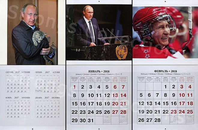 Công ty Nga tung bộ lịch ông Putin siêu ... ngầu - Ảnh 1.