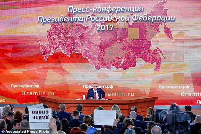 Các sắc thái biểu cảm của ông Putin trong cuộc họp báo thường niên - Ảnh 2.